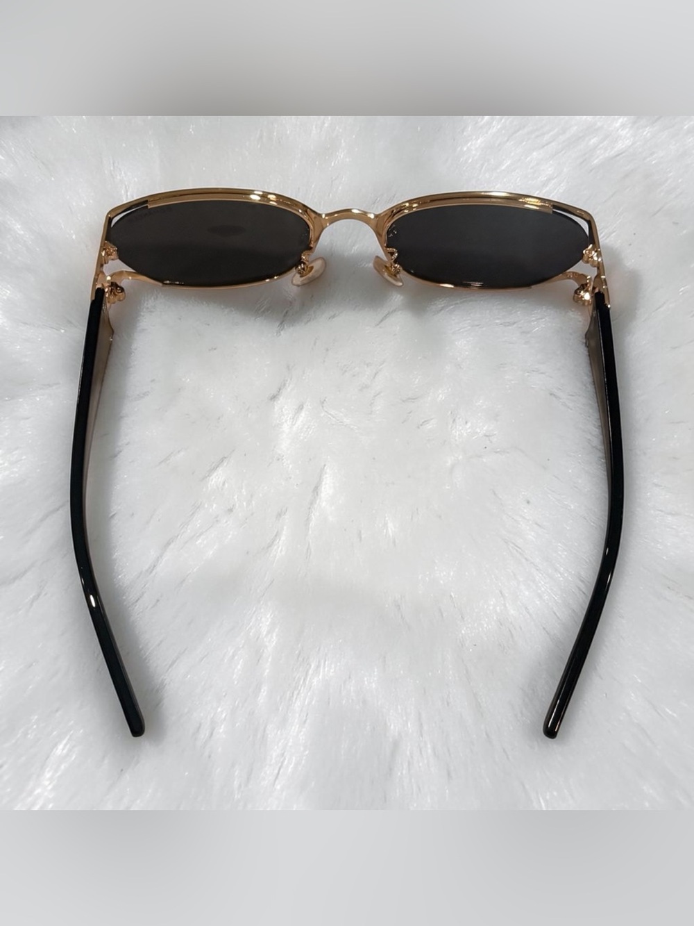 Gold and Black Oval Sunglasses - Picture 4 of 5